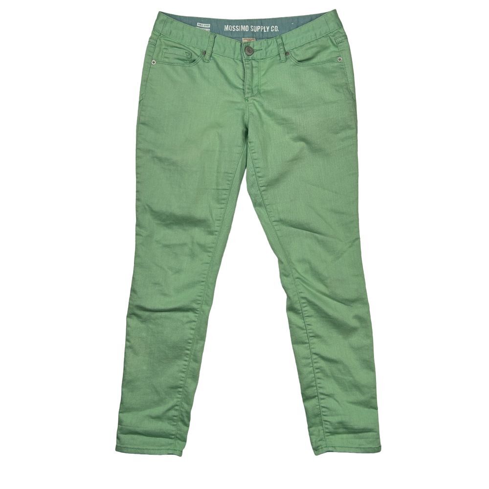 Mossimo Skinny Ankle Jeans Low Riseโ Stretch Mint Green Junior 9 (30x28)